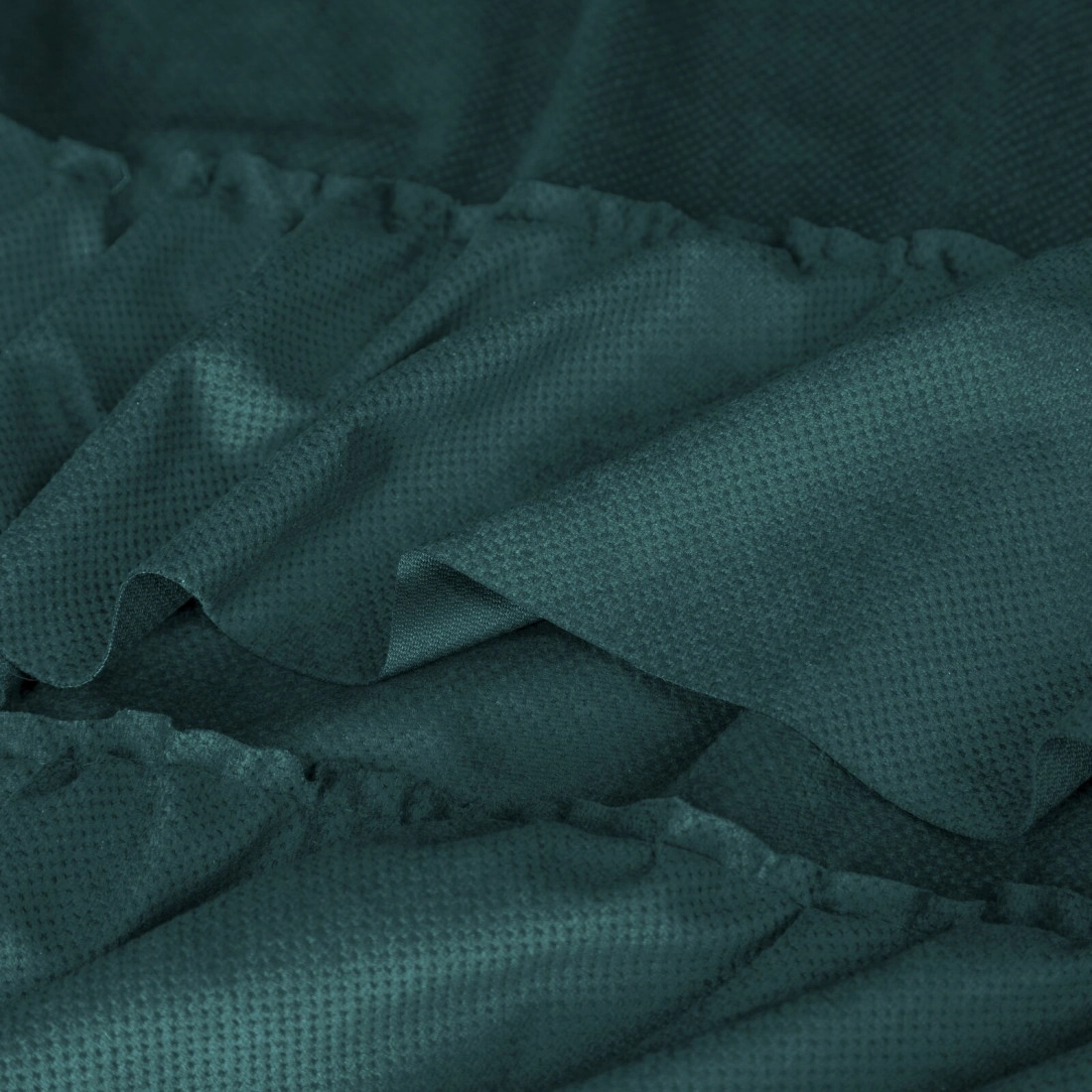 Sametový závěs 140x250 cm tmavě zelený na kovových kroužcích MEGI