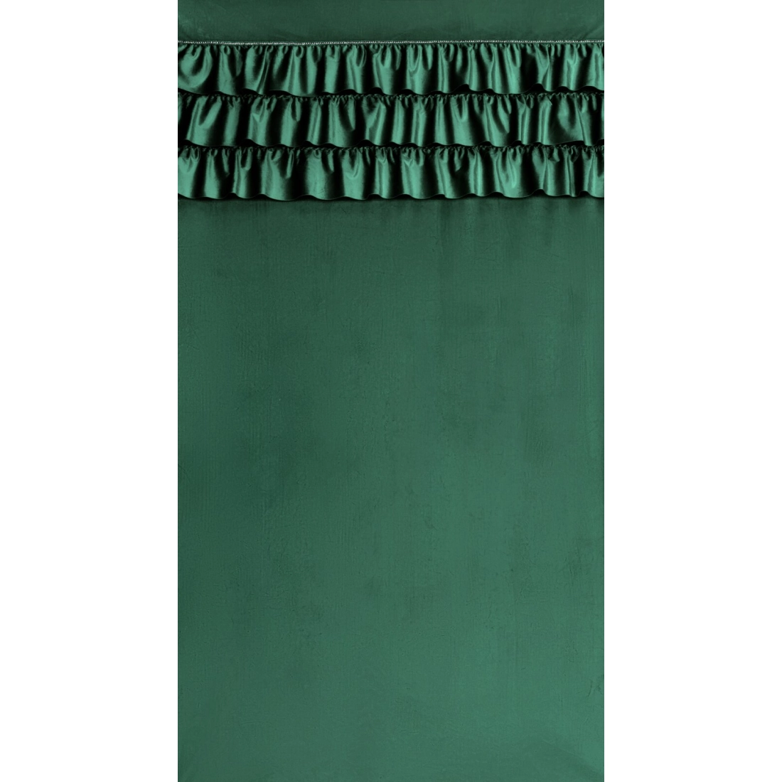 Závěs 140x250 cm sametový tmavě zelený na kovové kroužky SAMI