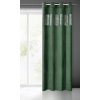 Záves 140x250 cm zamatový tmavozelený, strieborný na kovové krúžky MARGOT