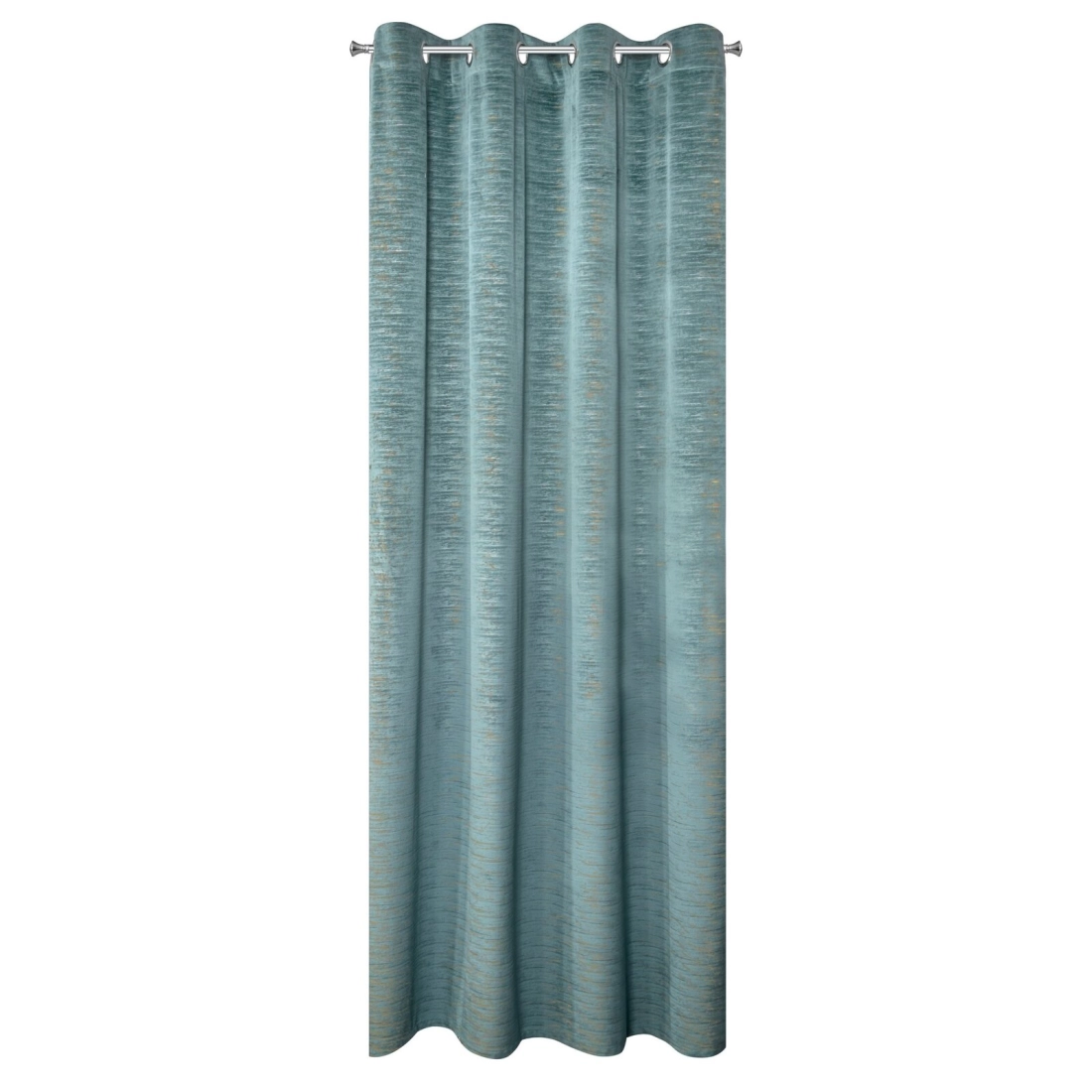 Záves 140x250 cm zamatový tyrkysový na kovové krúžky ALUVIA