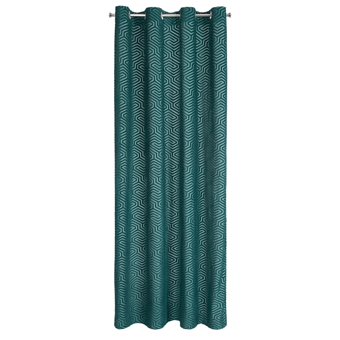 Záves 140x250 cm zamatový tyrkysový na kovové krúžky INGA - Pierre Cardin