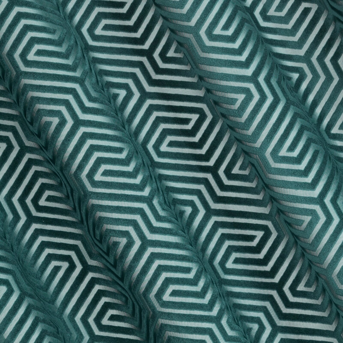 Záves 140x250 cm zamatový tyrkysový na kovové krúžky INGA - Pierre Cardin