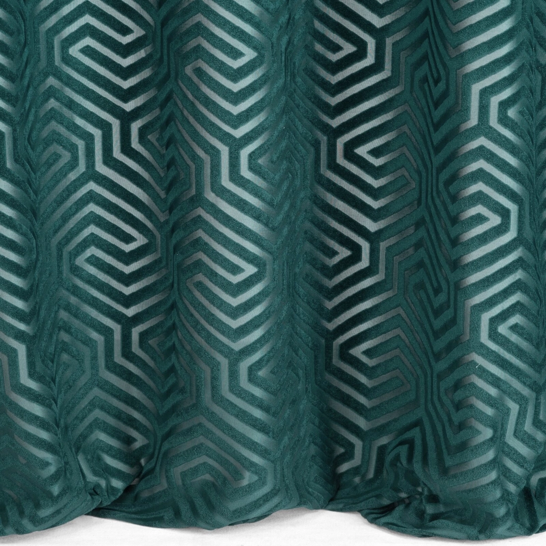 Záves 140x250 cm zamatový tyrkysový na kovové krúžky INGA - Pierre Cardin