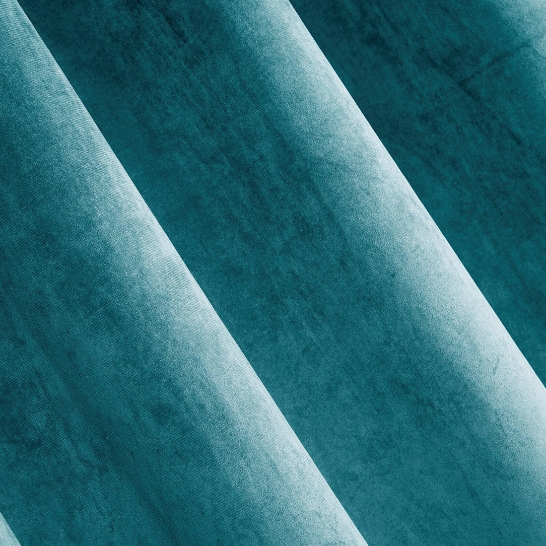 Závěs 140x250 cm sametový tyrkysový na kovové kroužky PIERRE