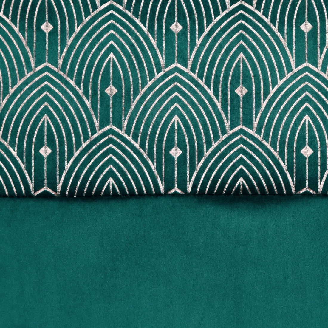 Záves 140x250 cm zamatový tyrkysový, zlatý na kovové krúžky AGNES - Design 91