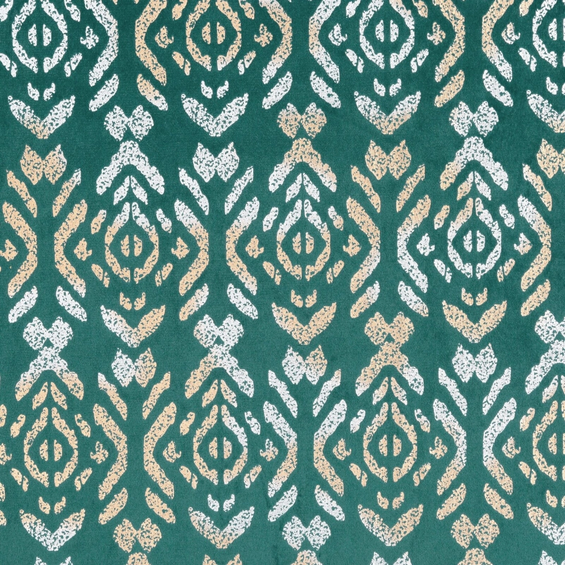 Sametový závěs 140 x 250 cm tyrkysový, zlatý na kovových kroužcích LAURA