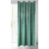 Záves 140x250 cm zamatový zelený strieborný na kovové krúžky MOLY Design 91