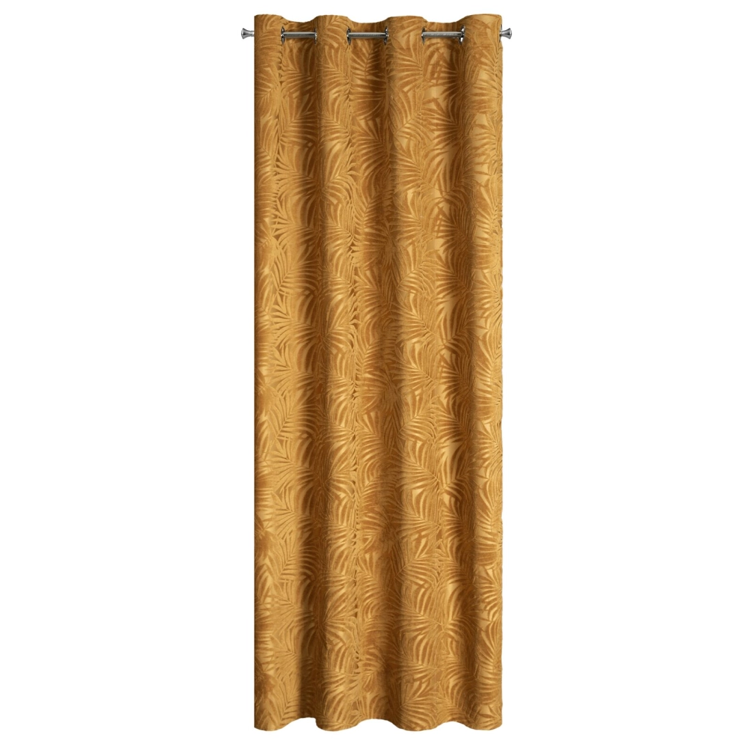 Záves 140x250 cm zamatový zlatistý na kovové krúžky LIVIA