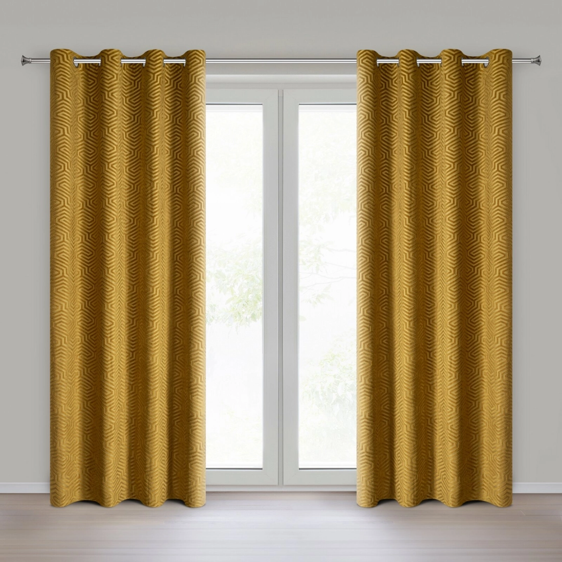 Záves 140x250 cm zamatový zlatý na kovové krúžky INGA Pierre Cardin