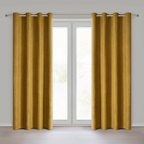 Záves 140x250 cm zamatový zlatý na kovové krúžky INGA Pierre Cardin