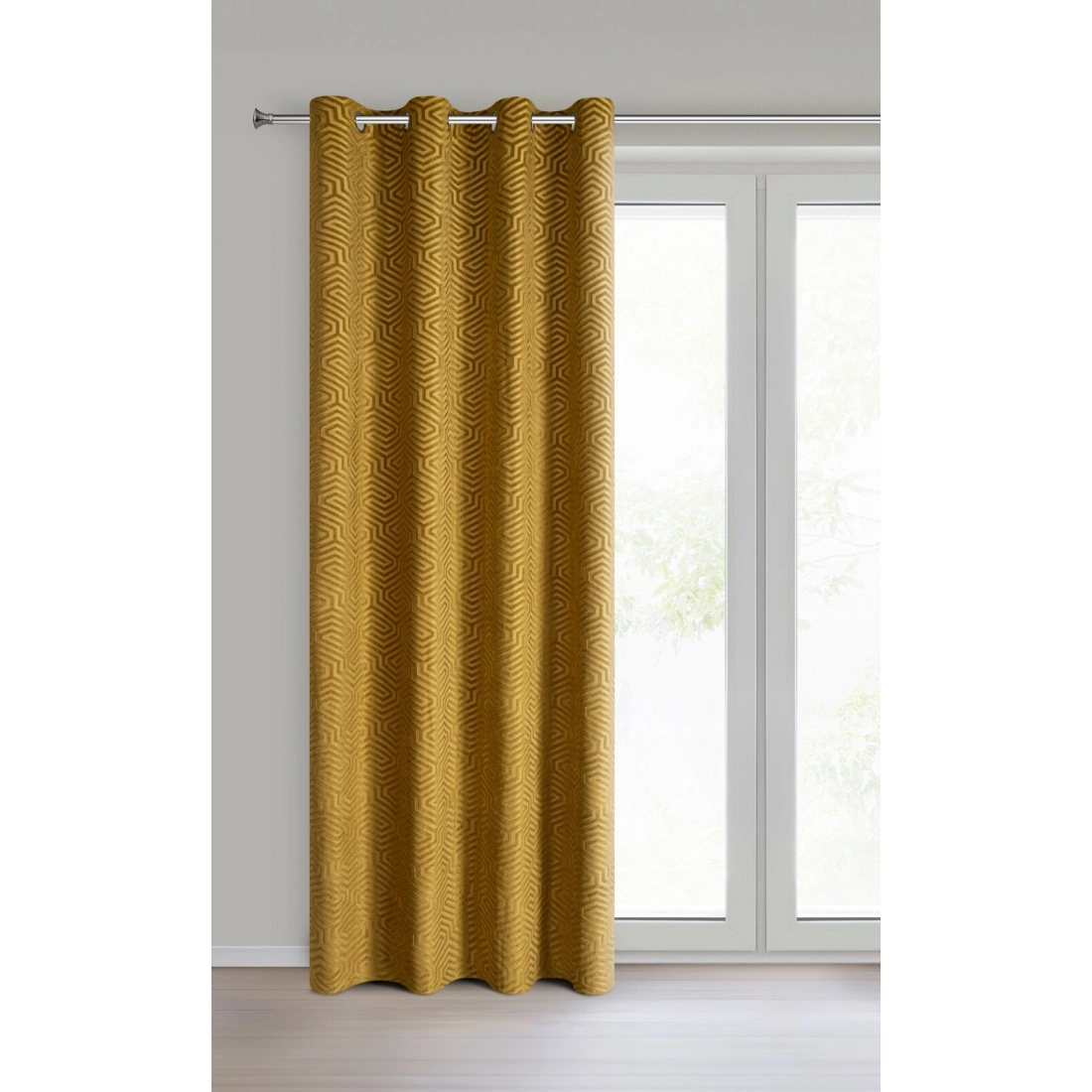 Záves 140x250 cm zamatový zlatý na kovové krúžky INGA Pierre Cardin