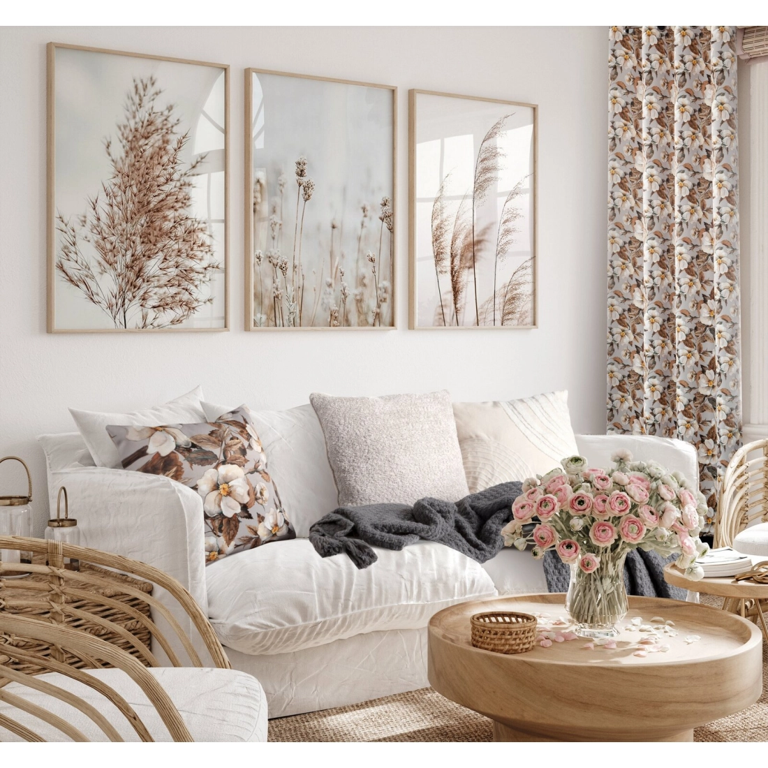 Záves 140x250 cm zatemňovací béžový, hnedý na kovové krúžky SIMONA