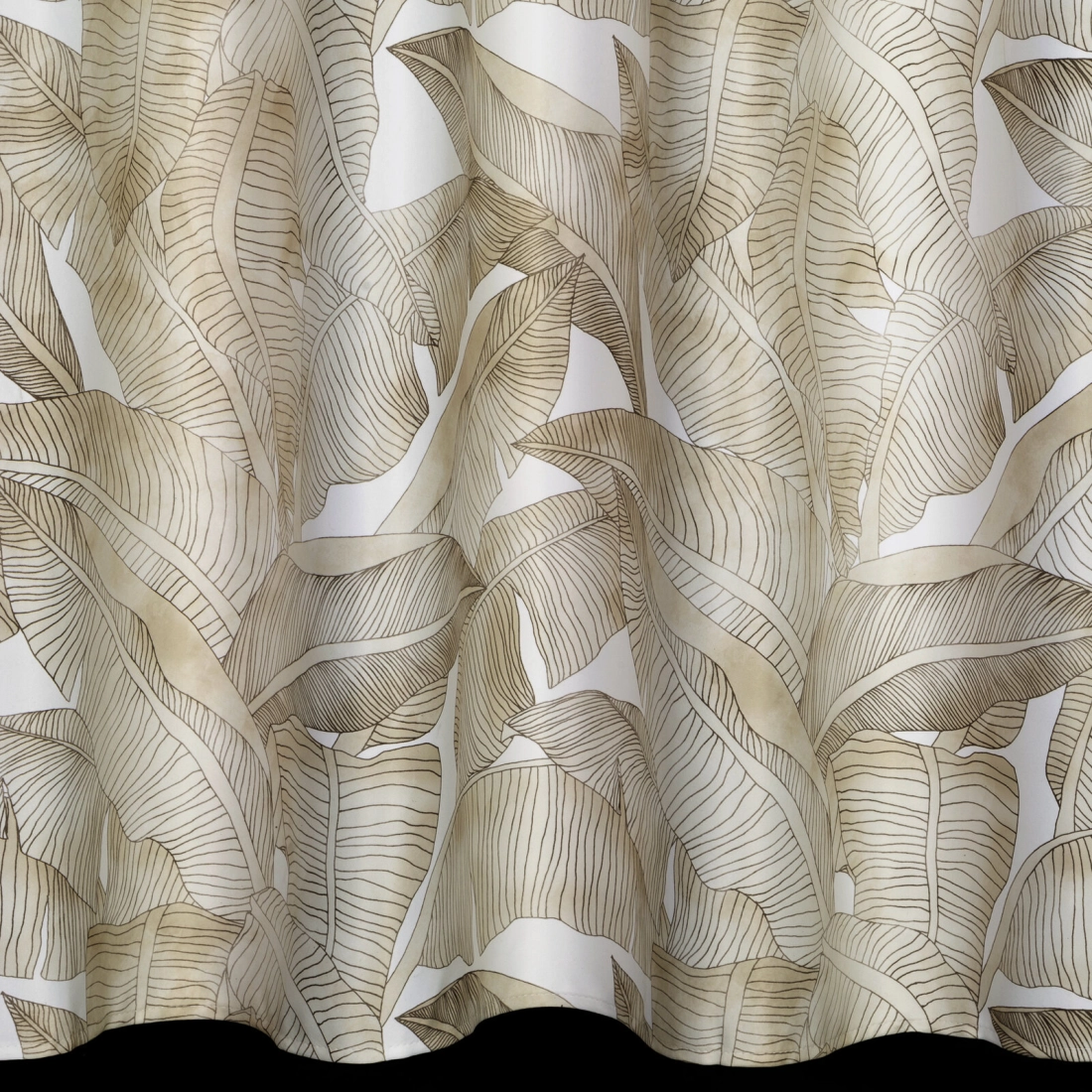 Závěs 140 x 250 cm zatemňovací bílo-béžový na kovových kroužcích SAMIRA