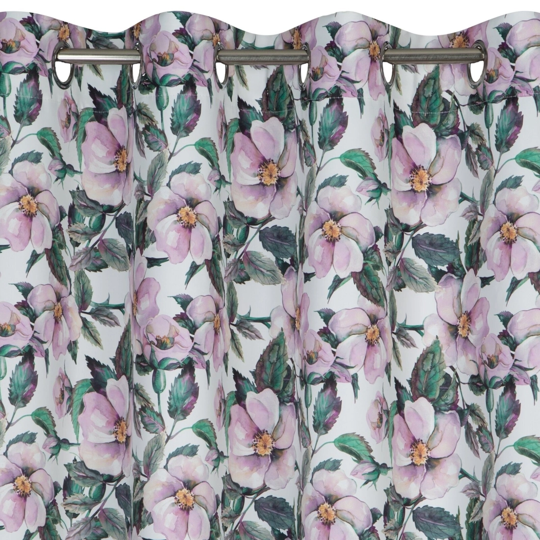 Záves 140x250 cm zatemňovací bielo-fialový na kovové krúžky SIMONA