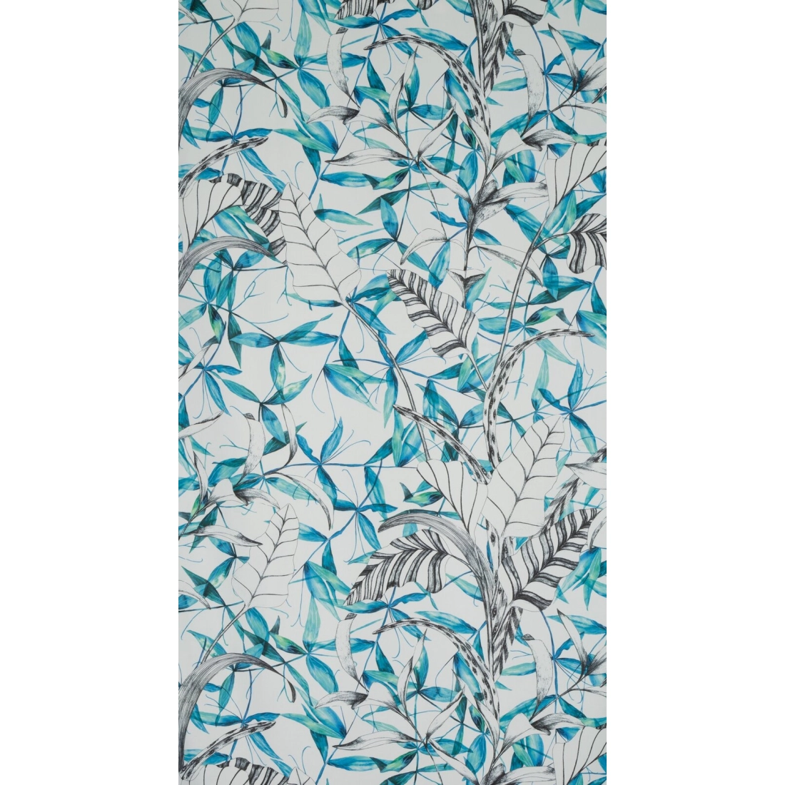 Závěs 140 x 250 cm zatemňovací bílo-modrý na kovových kroužcích IGA