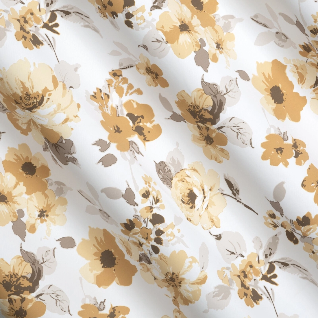 Závěs 140 x 250 cm zatemňovací bílý, béžový s kovovými kroužky CAREN