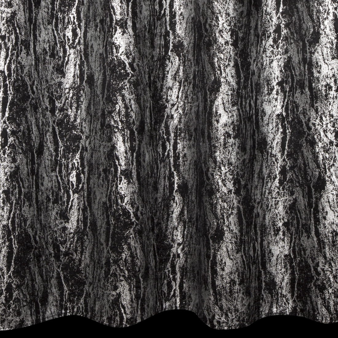 Zatemňovací závěs 140x250 cm černo-stříbrný na kovové kroužky ELISE