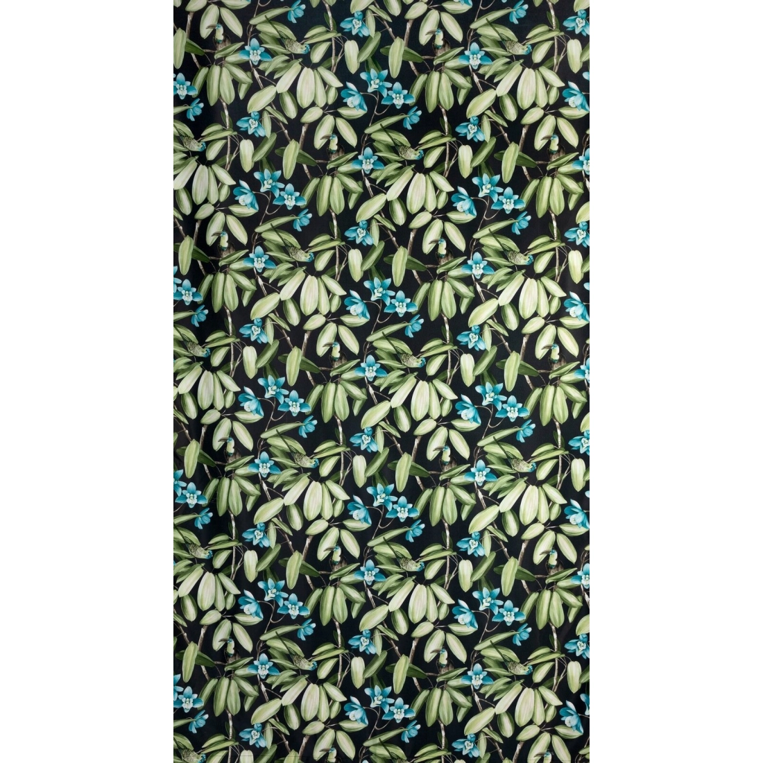 Zatemňovací závěs 140 x 250 cm černo-zelený na kovových kroužcích LONI