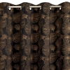 Záves 140x250 cm zatemňovací čierno-zlatý na kovové krúžky MARIGOLD