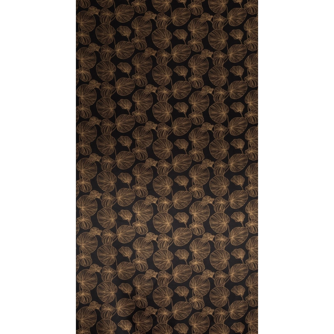 Záves 140x250 cm zatemňovací čierno-zlatý na kovové krúžky MARIGOLD