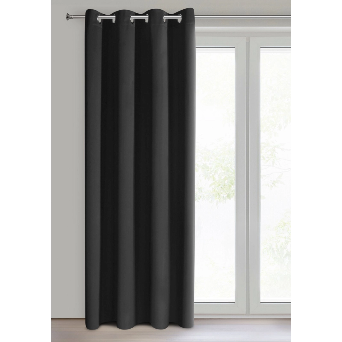 Záves 140x250 cm zatemňovací čierny na kovové krúžky PARISA Design 91