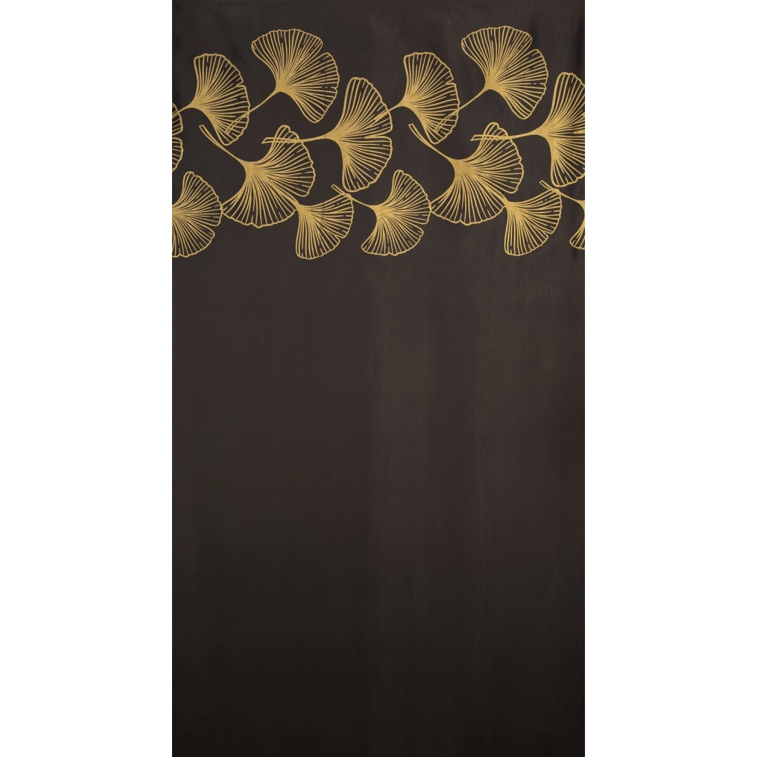 Záves 140x250 cm zatemňovací hnedý zlatý na kovové krúžky HARMONY