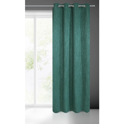 Záves 140x250 cm zatemňovací zelený na kovové krúžky ROSSIE