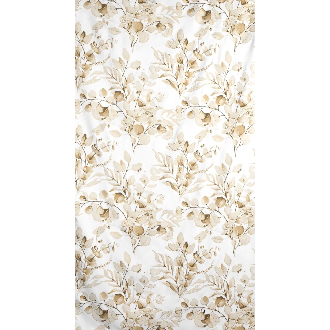 Záves 140x250 cm zatemňujúci béžovo zlatý s rastlinnou potlačou na kovové krúžky OLENI