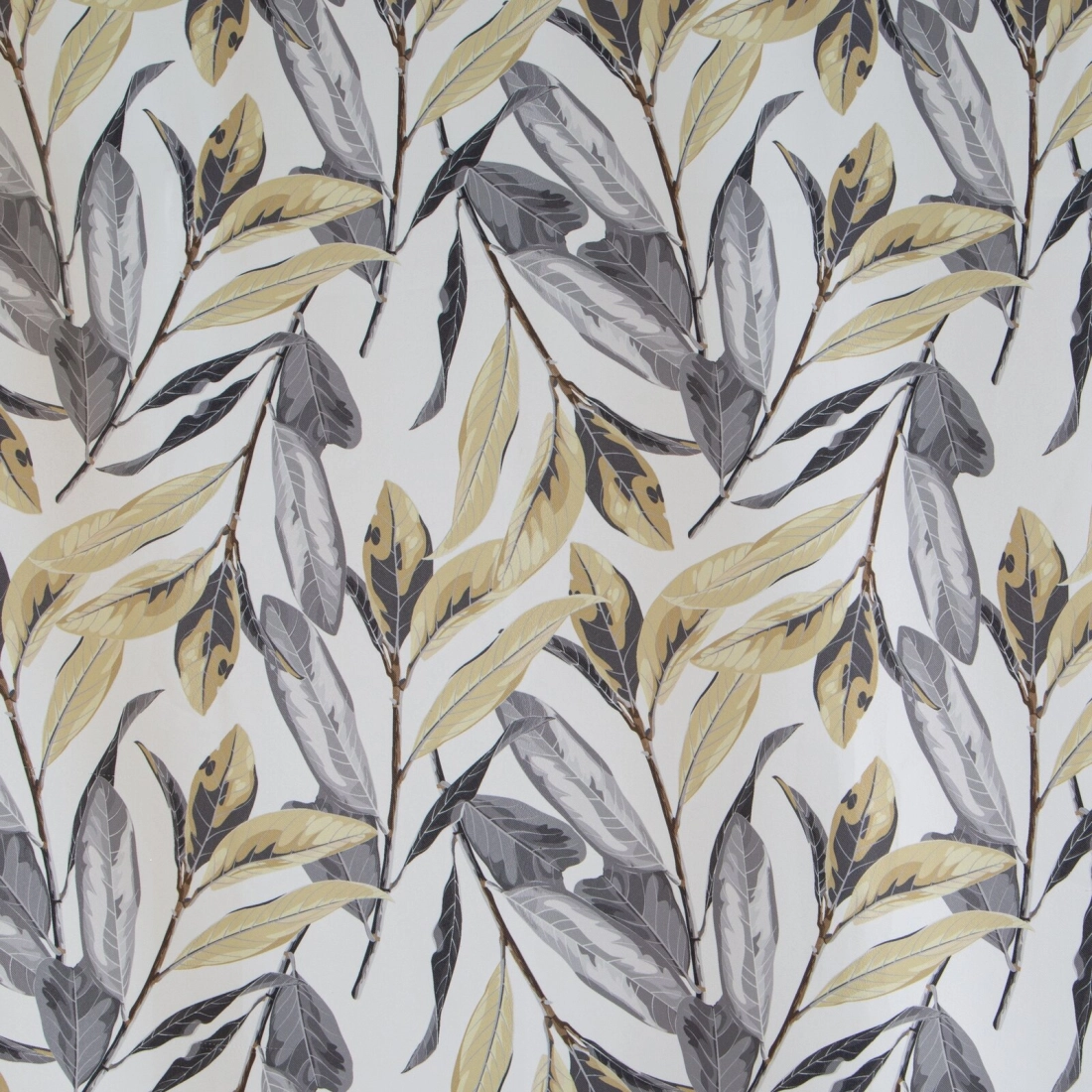 Záves 140x250 cm zatemňujúci bielo-horčicový na kovové krúžky LAVIN