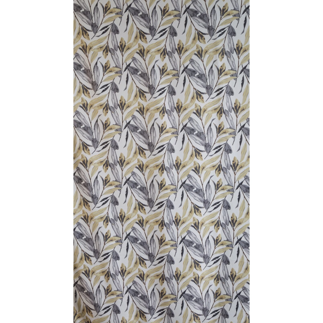 Záves 140x250 cm zatemňujúci bielo-horčicový na kovové krúžky LAVIN