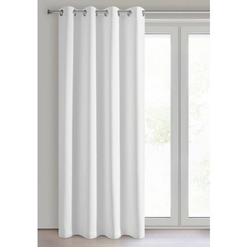 Závěs 140x250 cm zatemňovací bílý na kovové kroužky NERISA