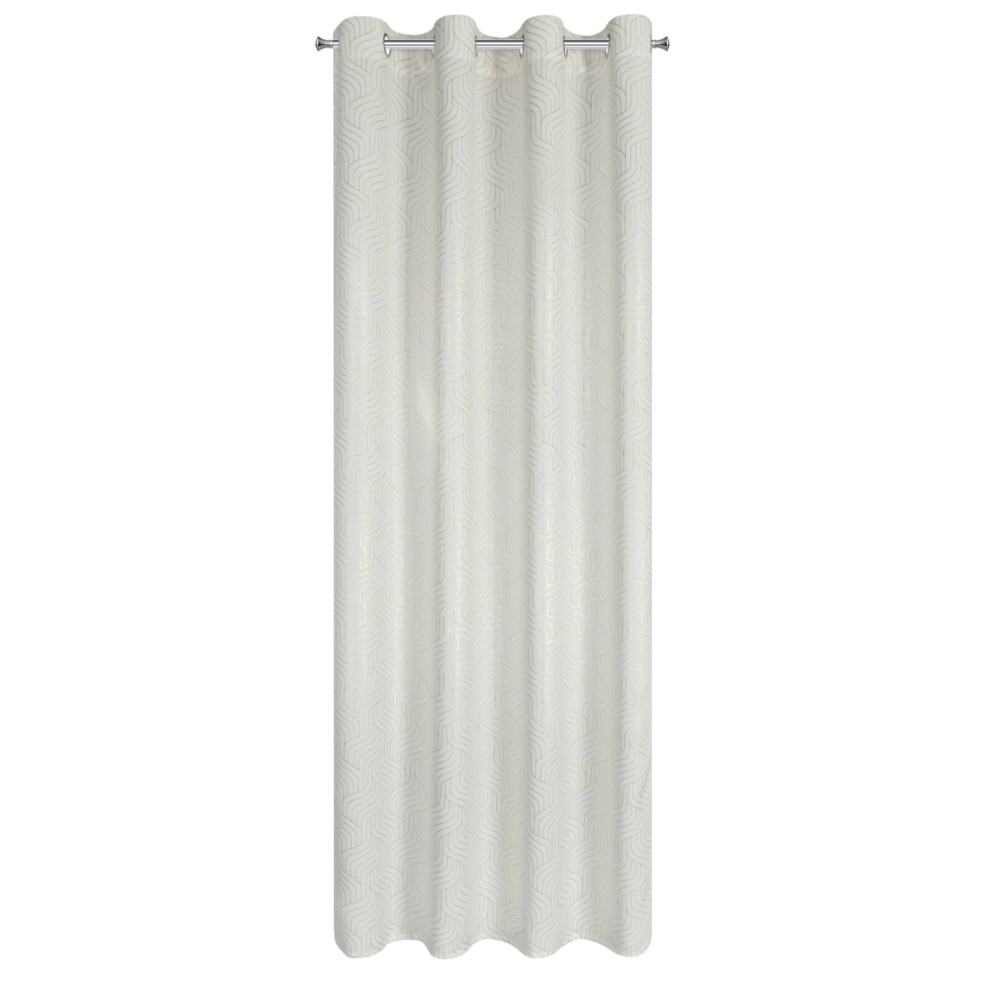 Závěs 140x250 cm zatemňovací blackout v bílo-šampaňské barvě na kovových kroužcích OLETA