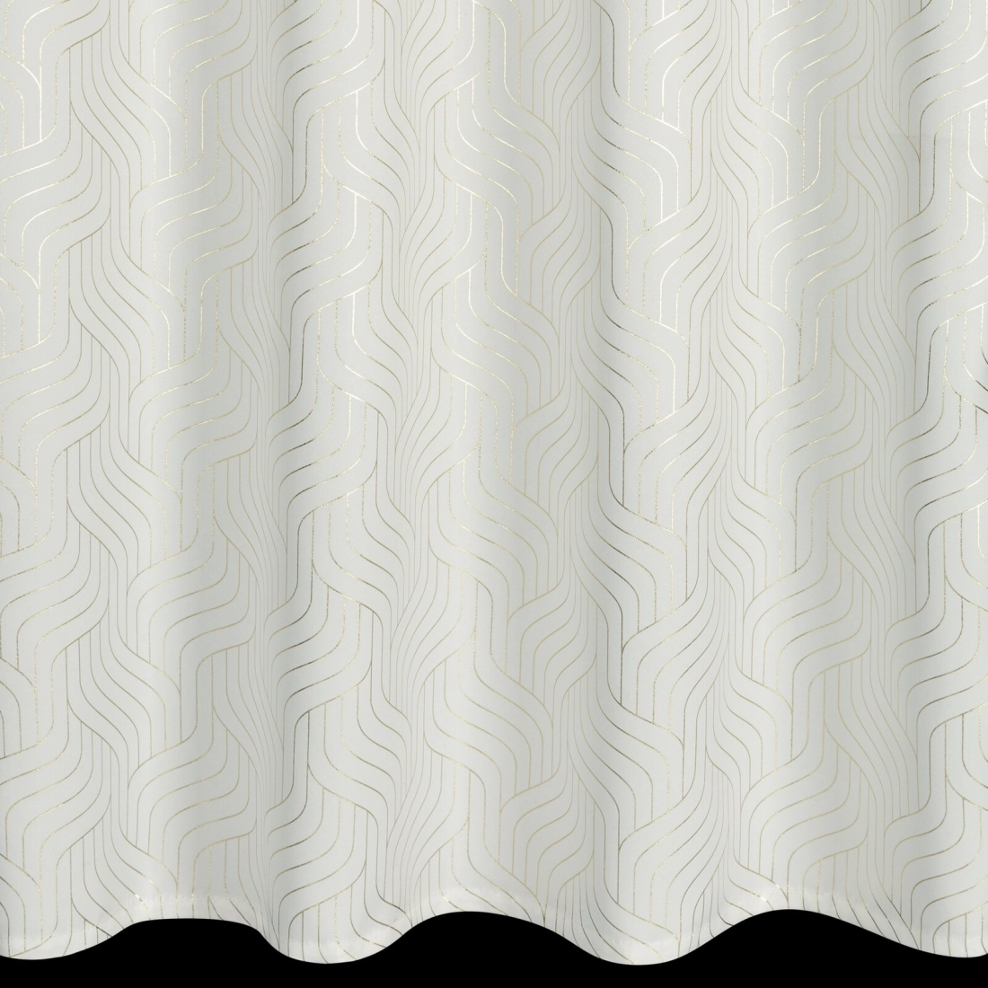 Závěs 140x250 cm zatemňovací blackout v bílo-šampaňské barvě na kovových kroužcích OLETA