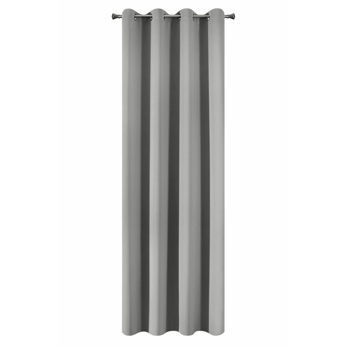 Závěs 140x250 cm zatemňovací polyesterový stříbrný na kovové kroužky NERISA