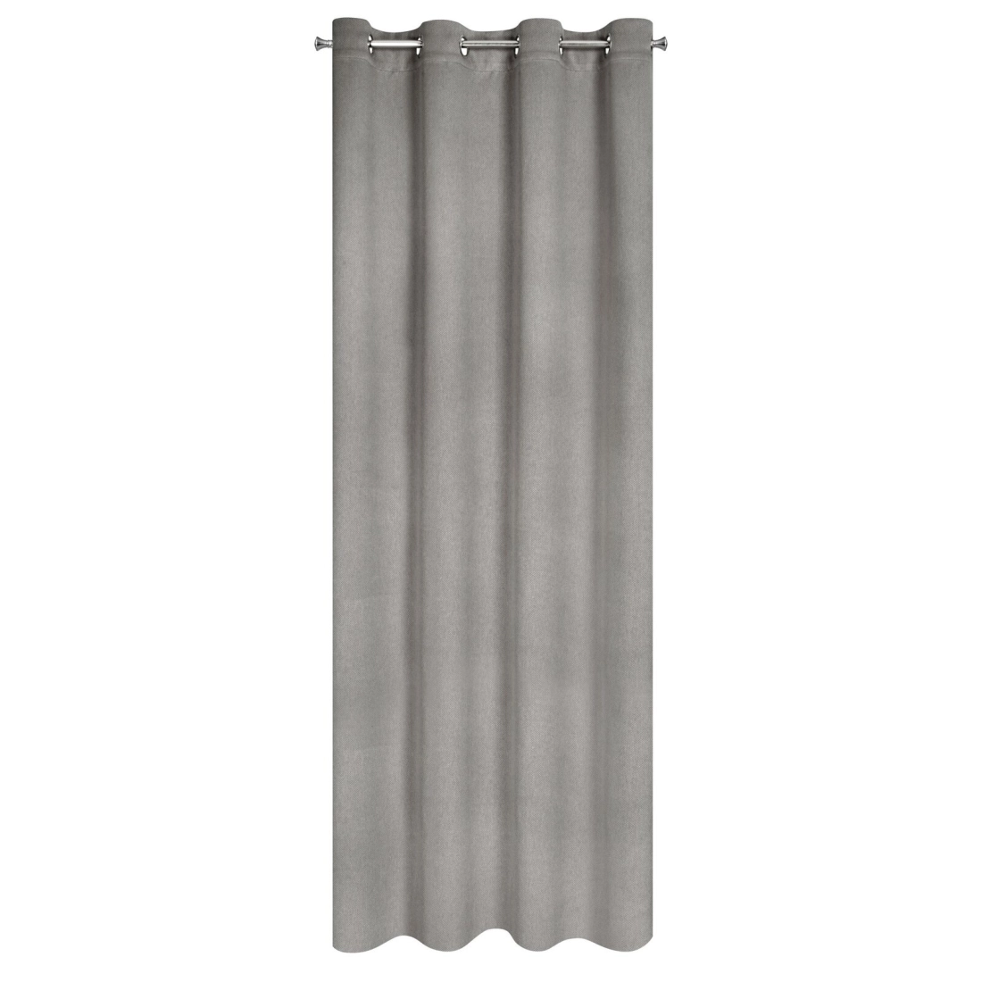 Zatemňovací závěs 140 x 250 cm šedobéžový na kovových kroužcích AMARO