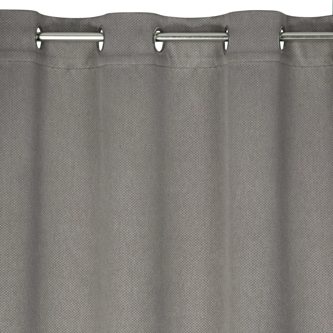 Zatemňovací závěs 140 x 250 cm šedobéžový na kovových kroužcích AMARO