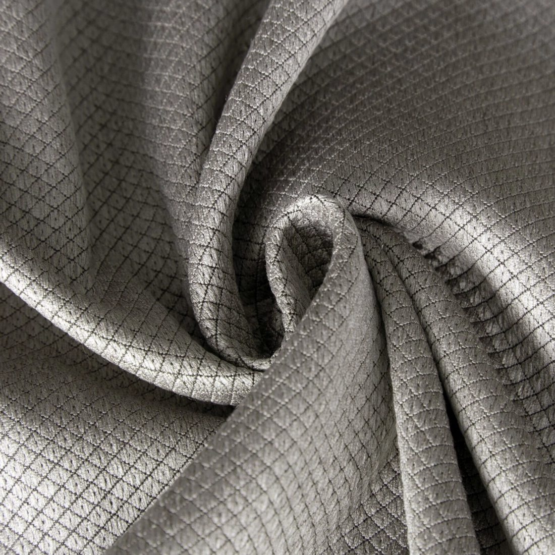 Zatemňovací závěs 140 x 250 cm šedobéžový na kovových kroužcích AMARO