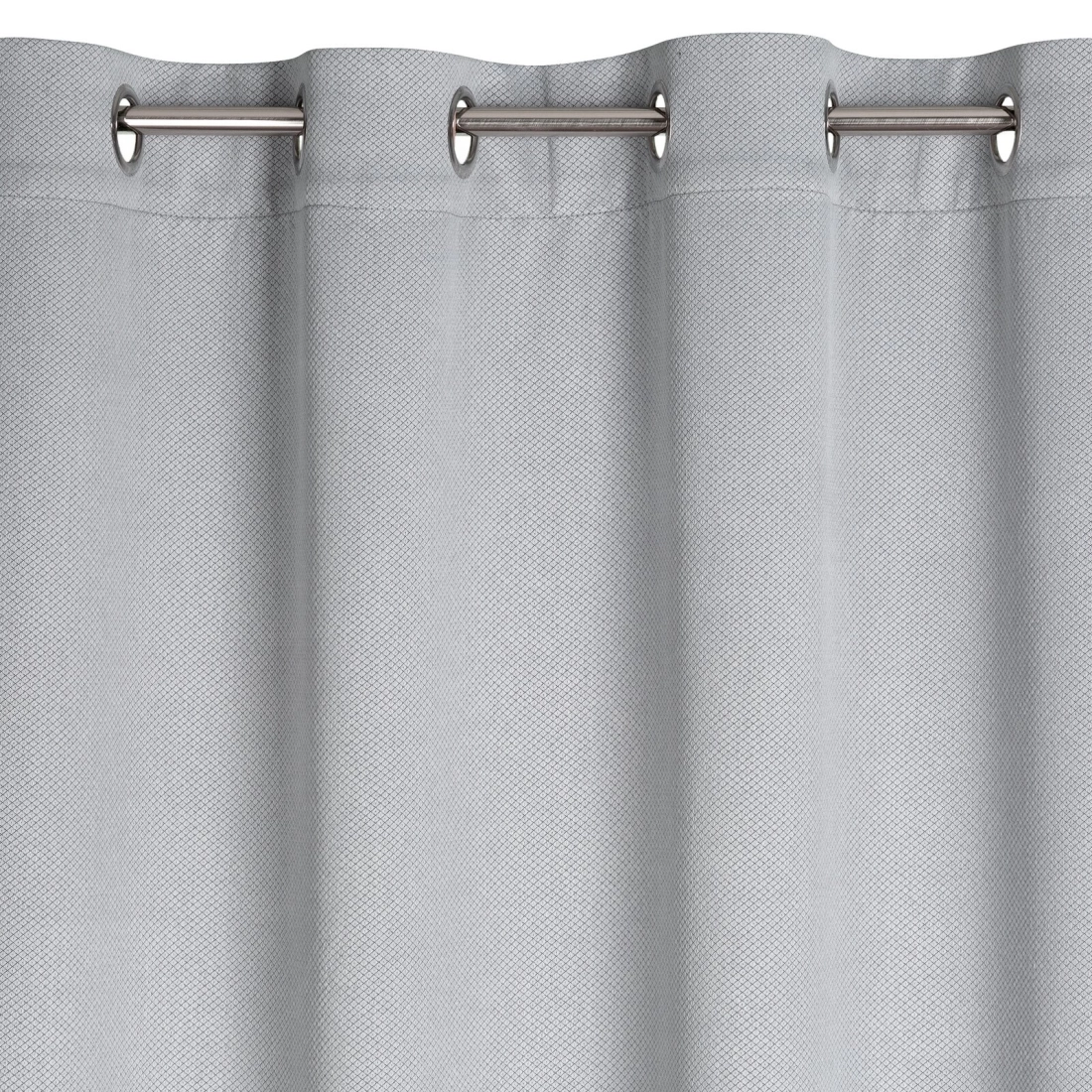 Závěs 140 x 250 cm zatemňovací šedý s kovovými kroužky AMARO