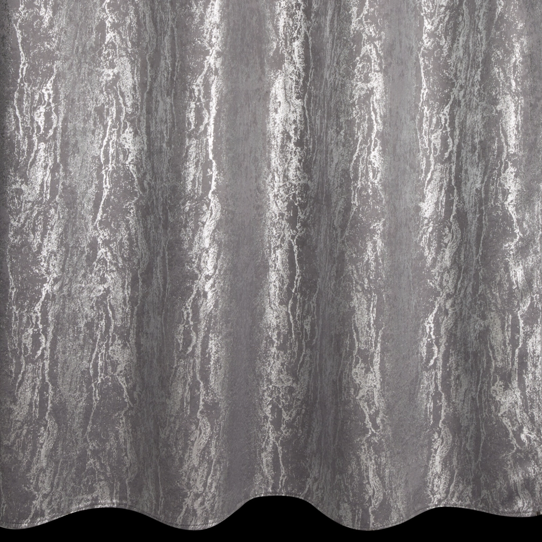 Závěs 140x250 cm zatemňovací šedý stříbrný na kovové kroužky ELISE