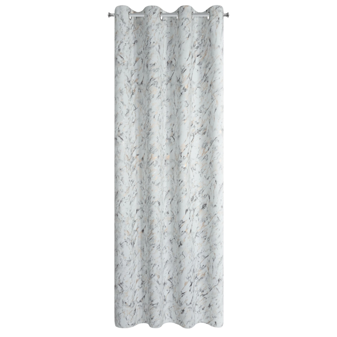 Zatemňovací závěs 140x250 cm stříbrno-zlatý na kovové kroužky SANCY