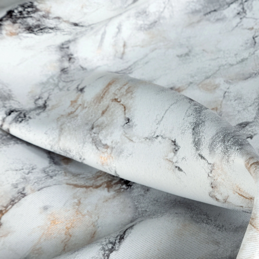 Zatemňovací závěs 140x250 cm stříbrno-zlatý na kovové kroužky SANCY