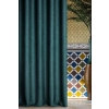 Záves 140x250 cm zatemňujúci tmavotyrkysový na kovové krúžky MOROCCO TERRA COLLECTION