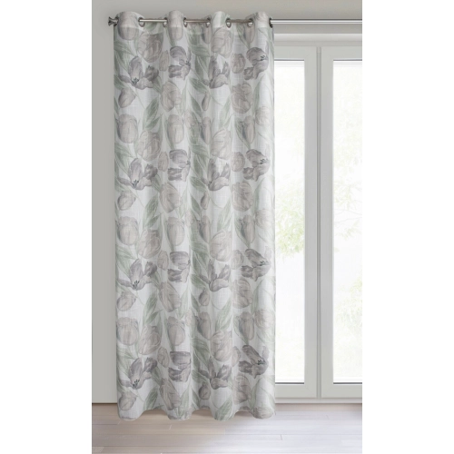 Záves 140x250 cm zelený na kovové krúžky MILLIE