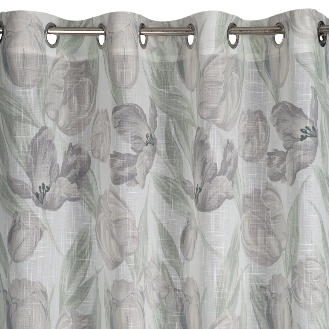 Záves 140x250 cm zelený na kovové krúžky MILLIE