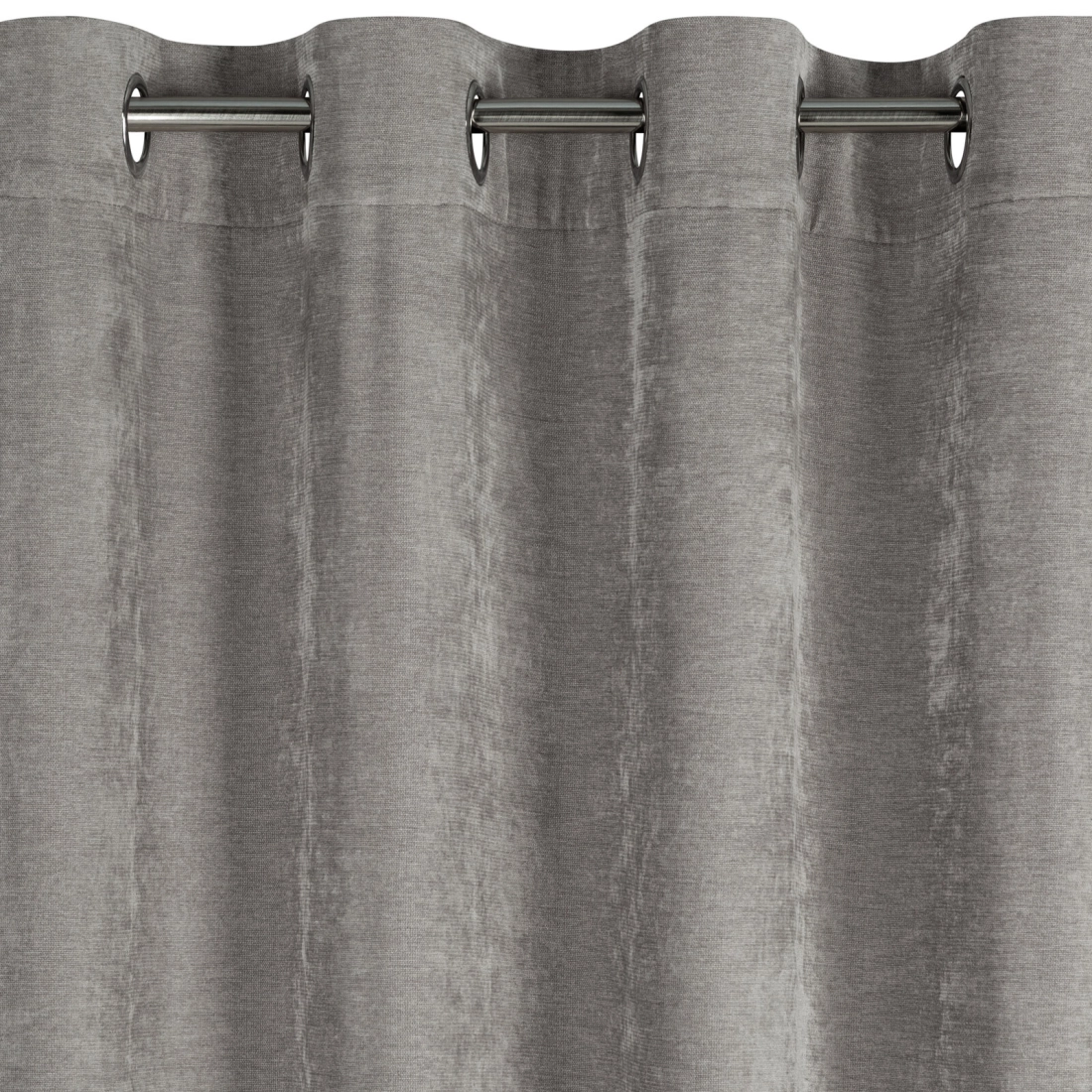 Záves 140x250 cm ženilkový sivý na kovové krúžky VANI