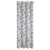 Záves 140x260 cm matný polyesterový sivý na kovové krúžky FRIDA