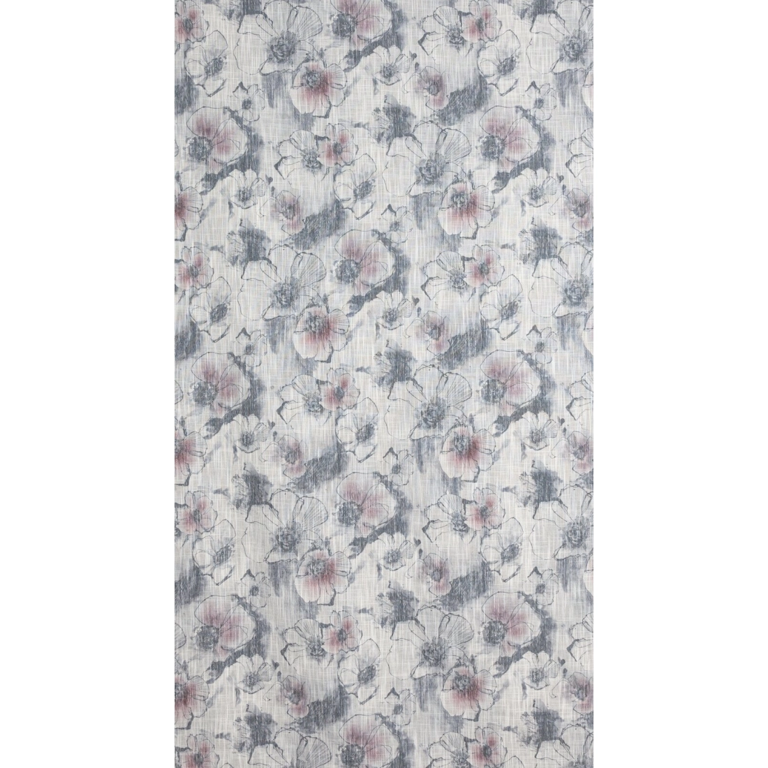 Záves 140x260 cm matný polyesterový sivý na kovové krúžky FRIDA