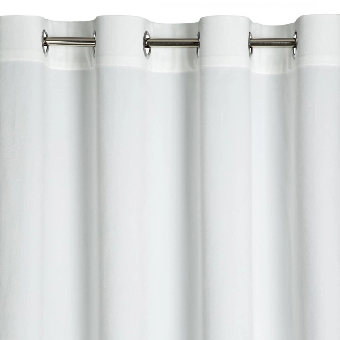 Záves 140x260 cm zamatový biely na kovové krúžky MELANIE