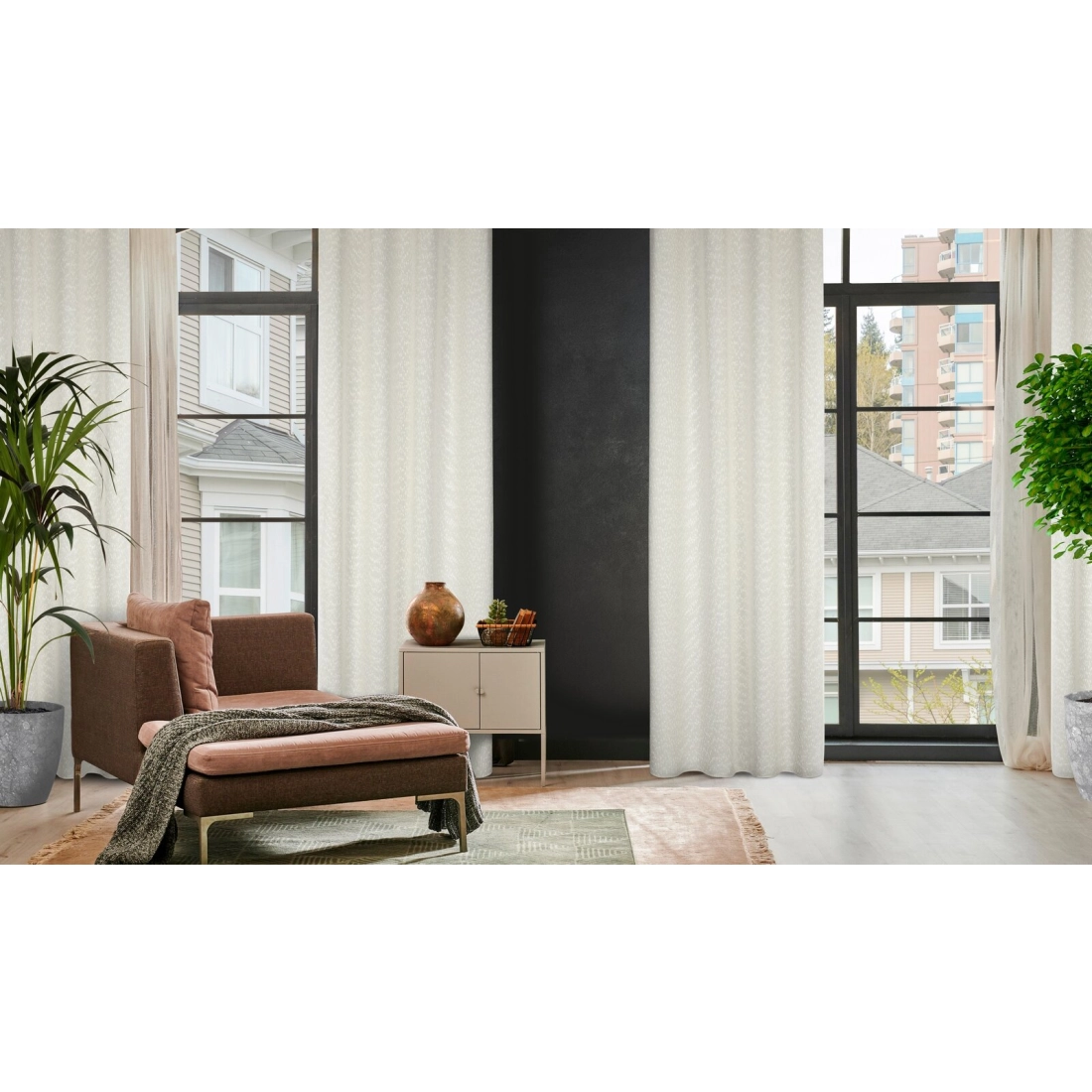 Záves 140x260 cm zamatový krémový na kovové krúžky SAND