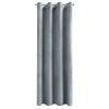 Záves 140x260 cm zamatový sivý na kovové krúžky MELANIE